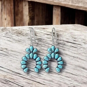 Bohemian Turquoise Stone Dangle Earrings